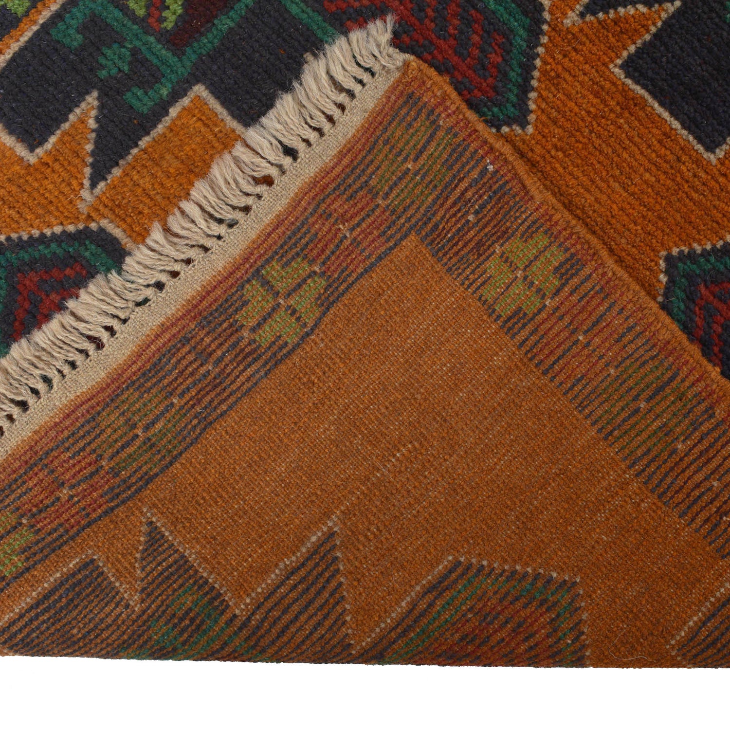 Baluchi Runner Rug Handmade Orange 8' Runner