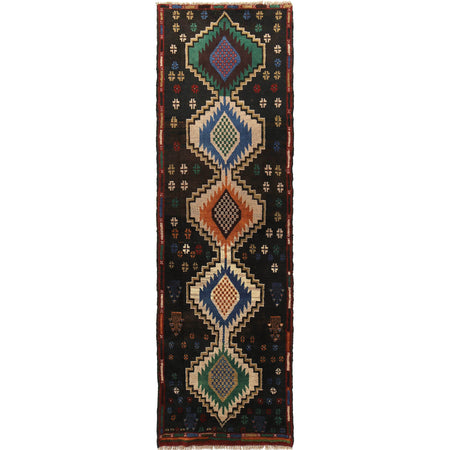 Baluchi Runner Rug Handmade Multi 10' Runner