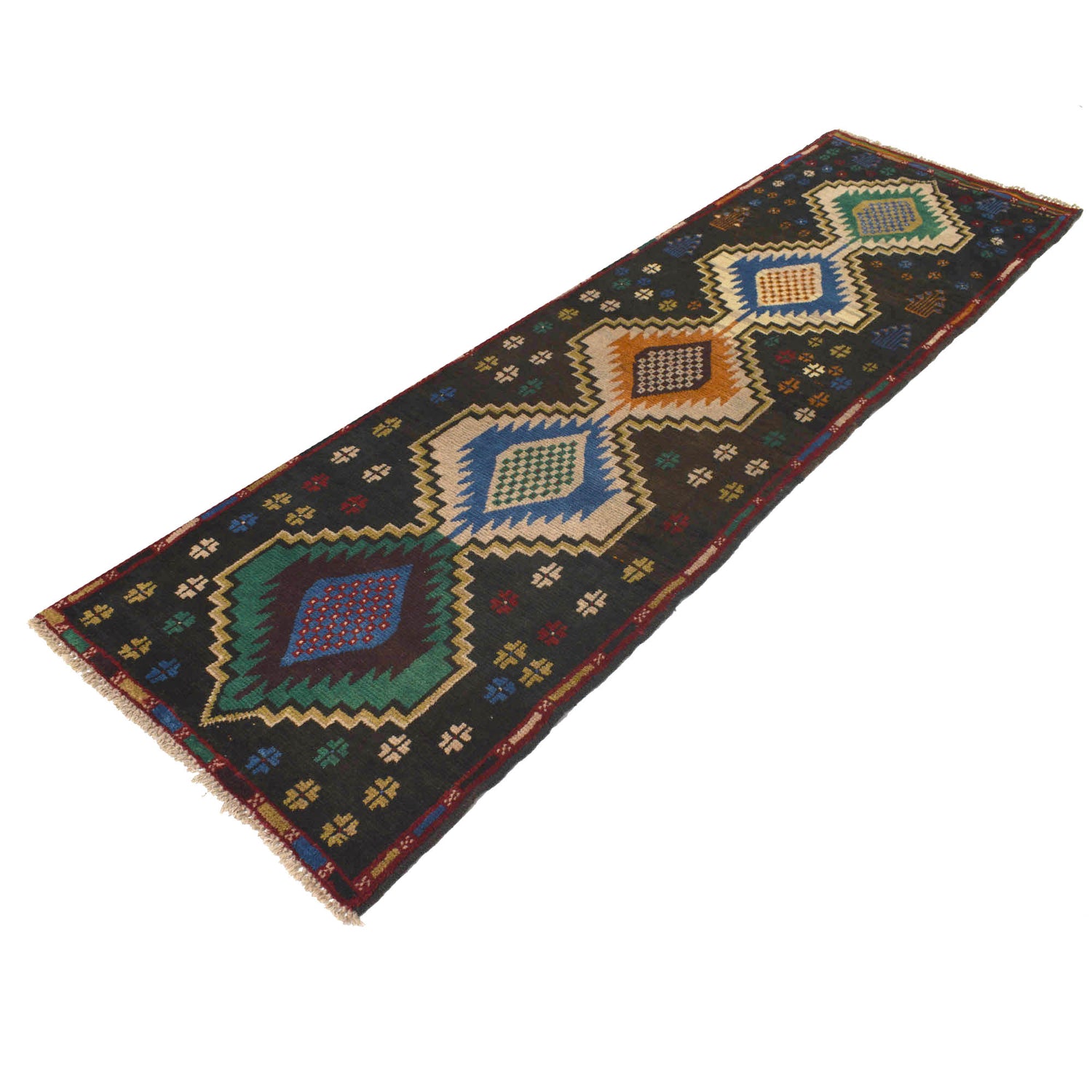 Baluchi Runner Rug Handmade Multi 10' Runner