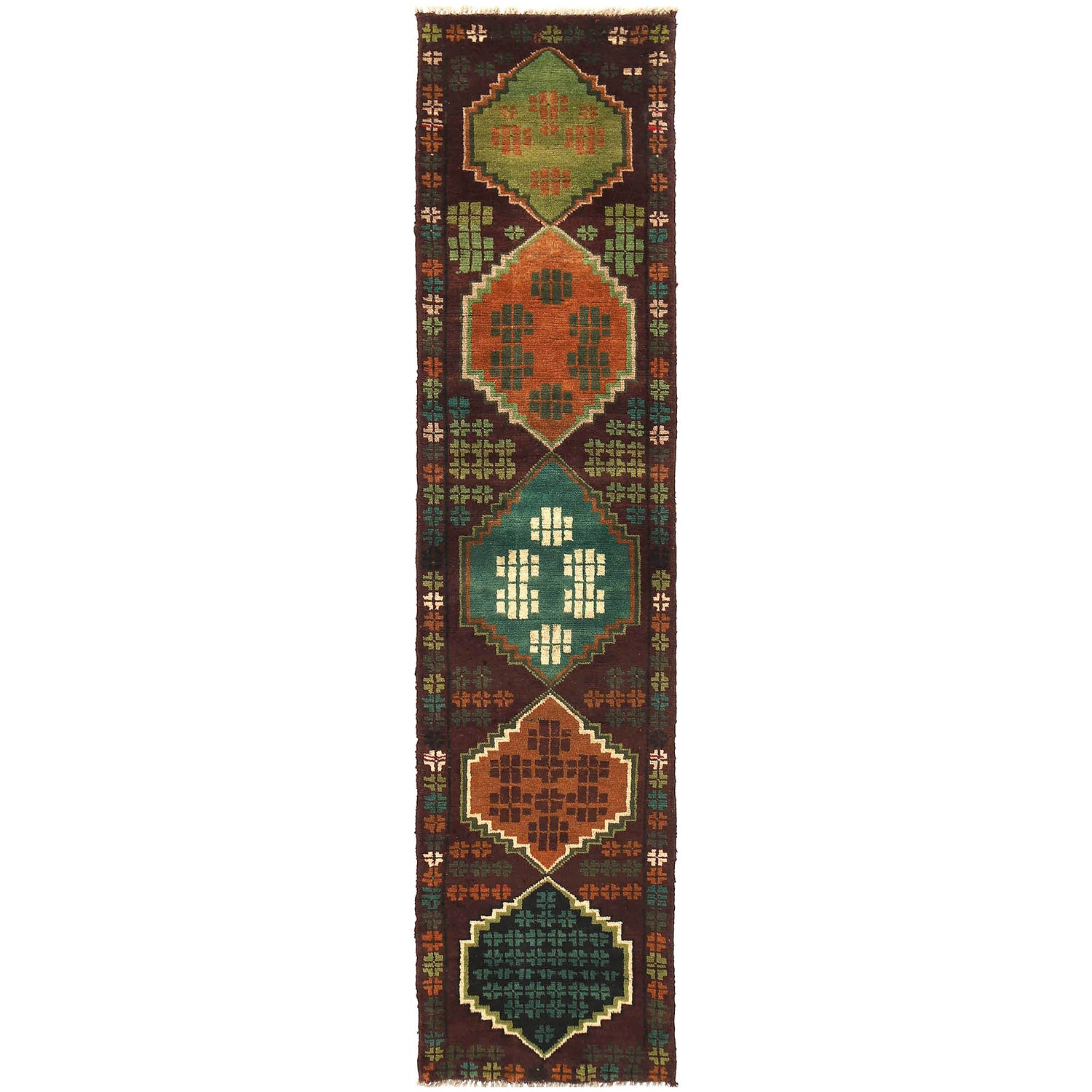 Baluchi Runner Rug Handmade Multi 10' Runner