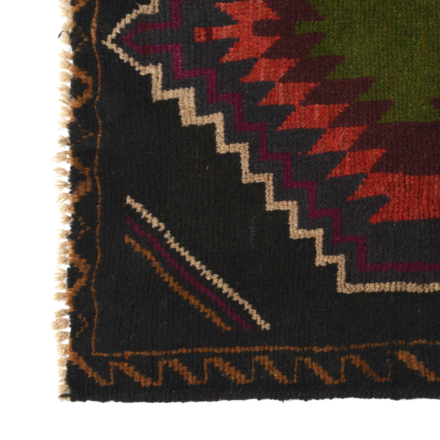 Baluchi Runner Rug Handmade Black 8' Runner