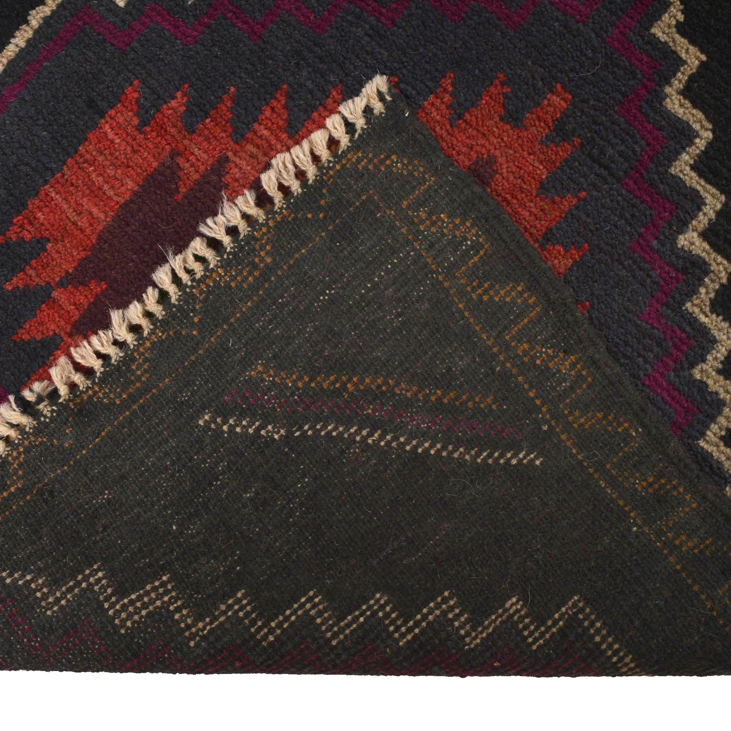 Baluchi Runner Rug Handmade Black 8' Runner