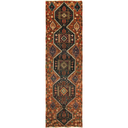 Baluchi Runner Rug Handmade Orange 10' Runner