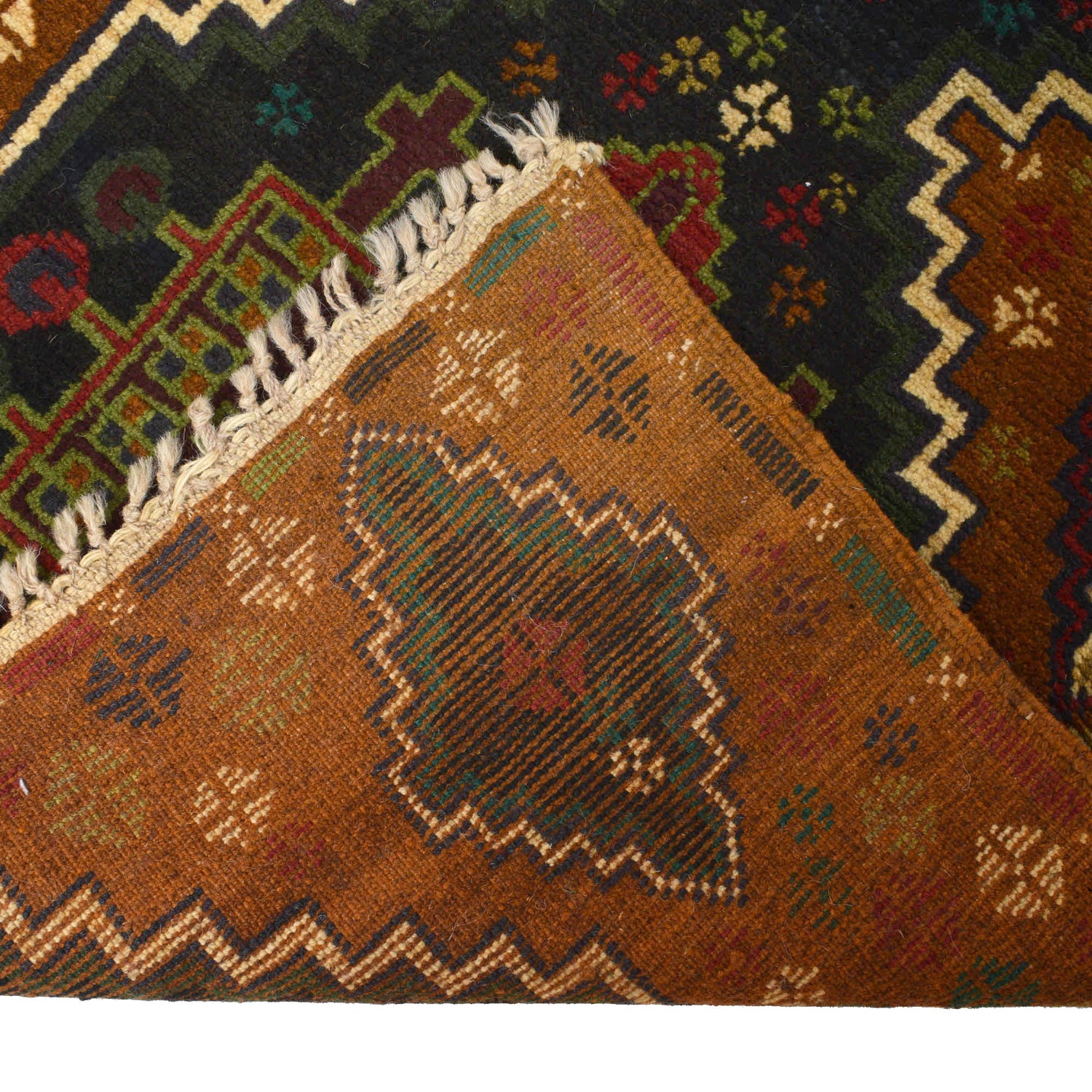 Baluchi Runner Rug Handmade Orange 10' Runner