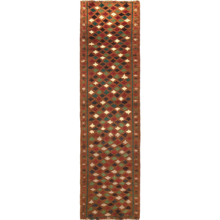 Baluchi Runner Rug Handmade Orange 10' Runner