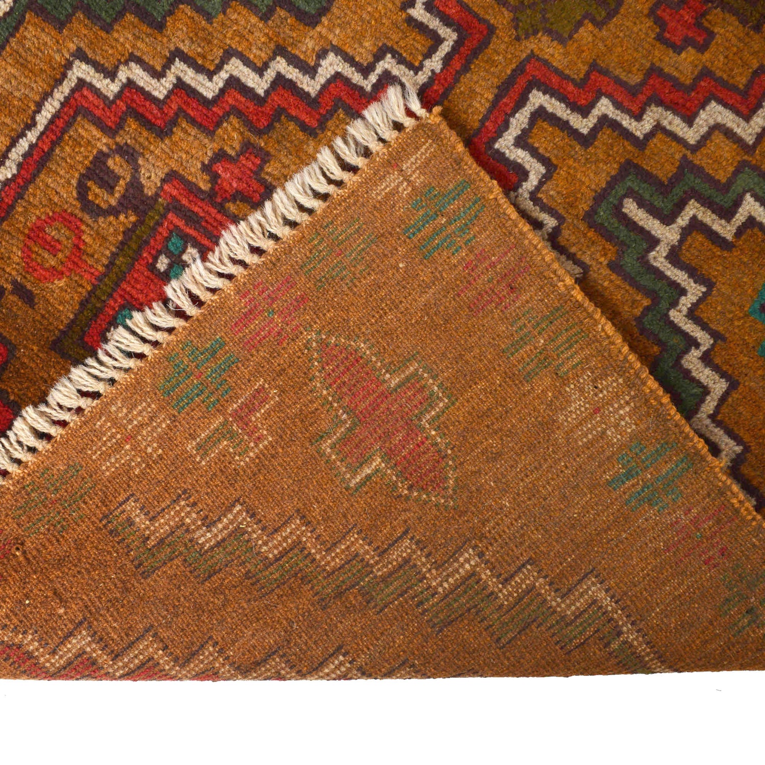 Baluchi Runner Rug Handmade Orange 10' Runner