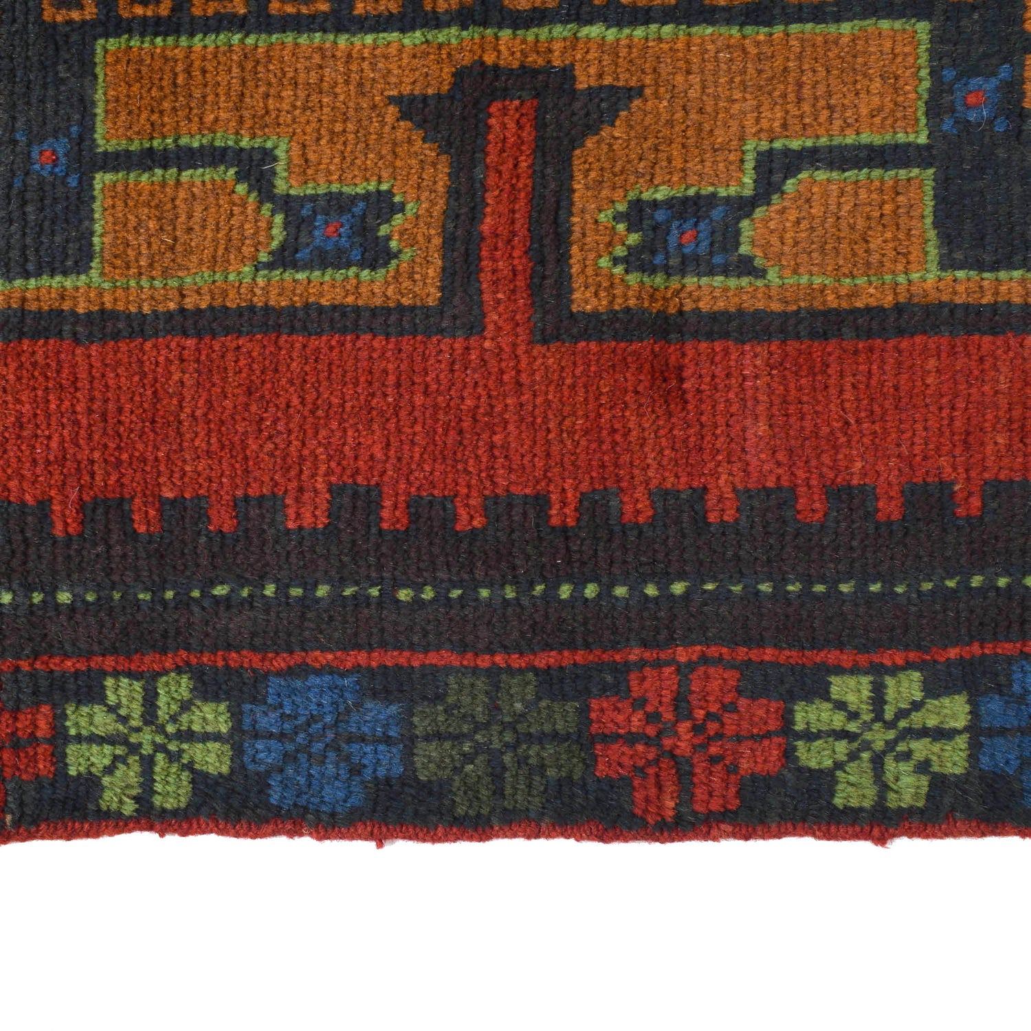 Baluchi Runner Rug Handmade Red 10' Runner