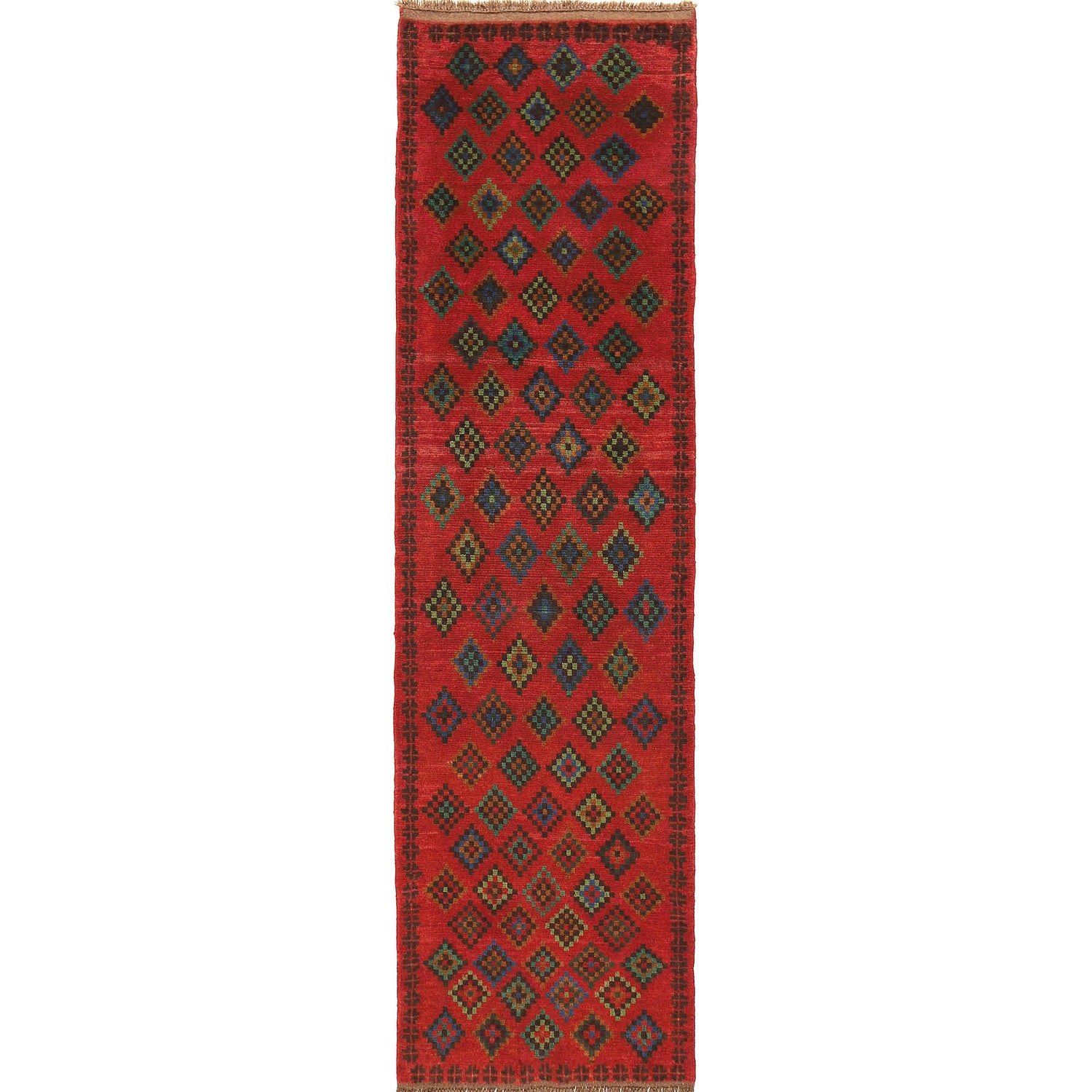 Baluchi Runner Rug Handmade Red 10' Runner