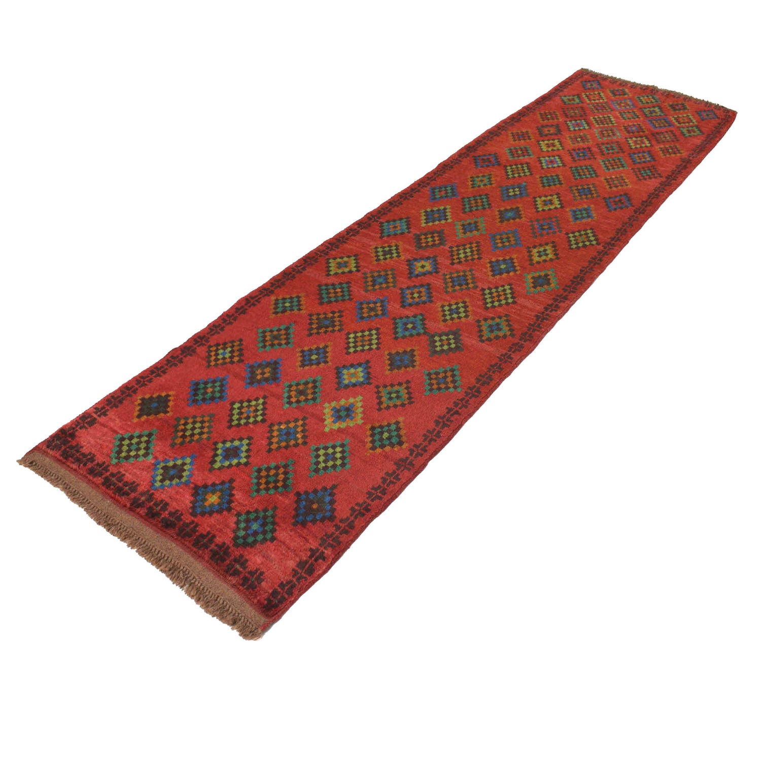Baluchi Runner Rug Handmade Red 10' Runner