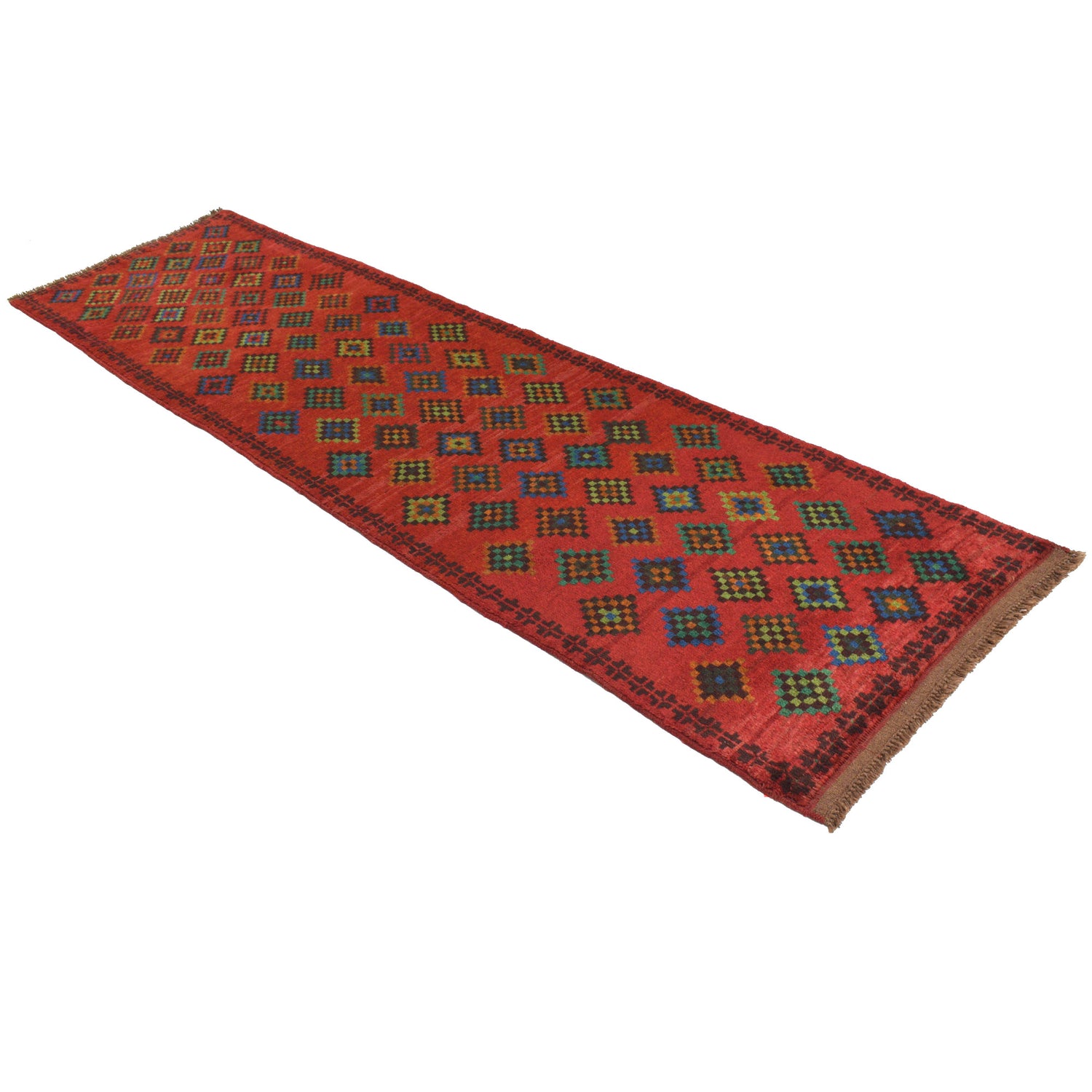 Baluchi Runner Rug Handmade Red 10' Runner