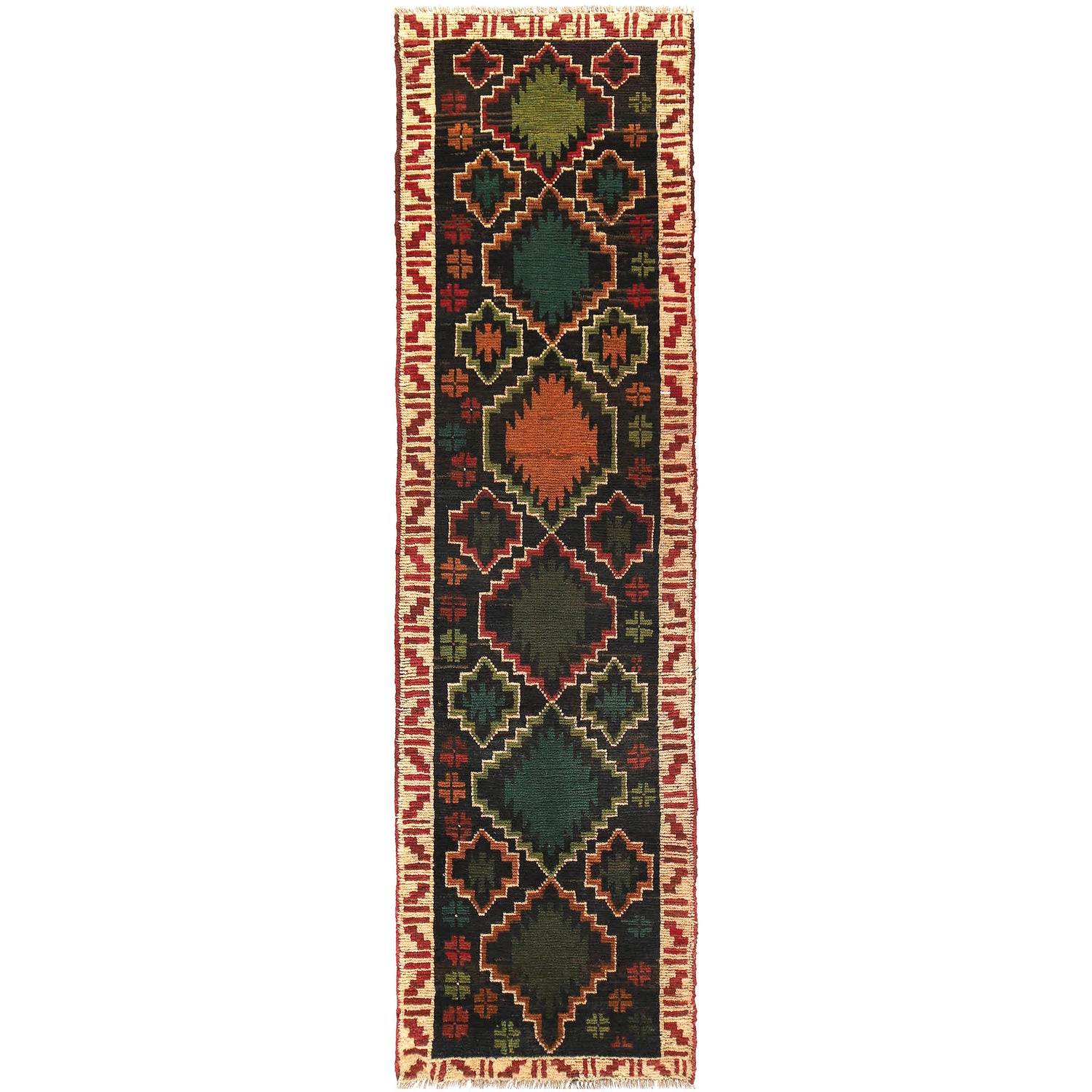 Baluchi Runner Rug Handmade Black 10' Runner