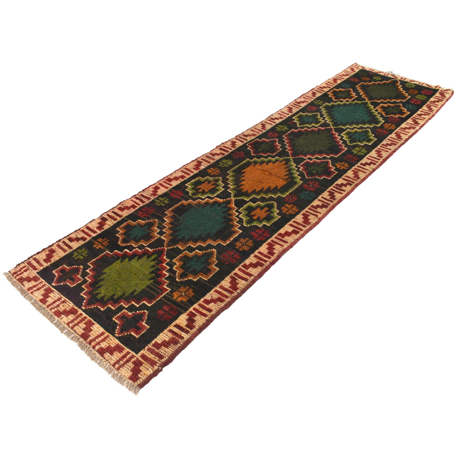 Baluchi Runner Rug Handmade Black 10' Runner