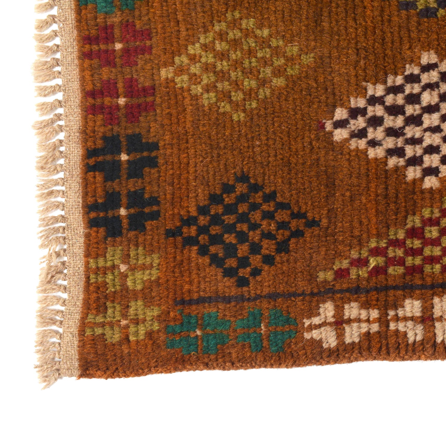 Baluchi Runner Rug Handmade Brown 10' Runner