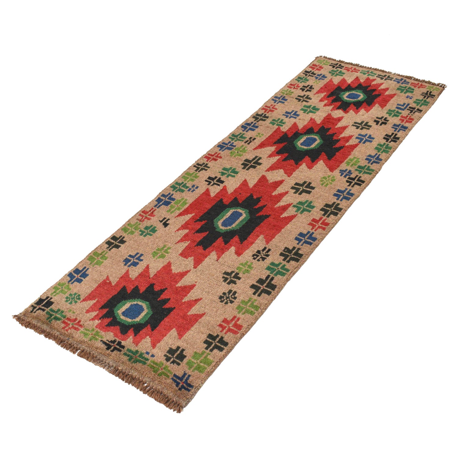 Baluchi Runner Rug Handmade Beige 6' Runner