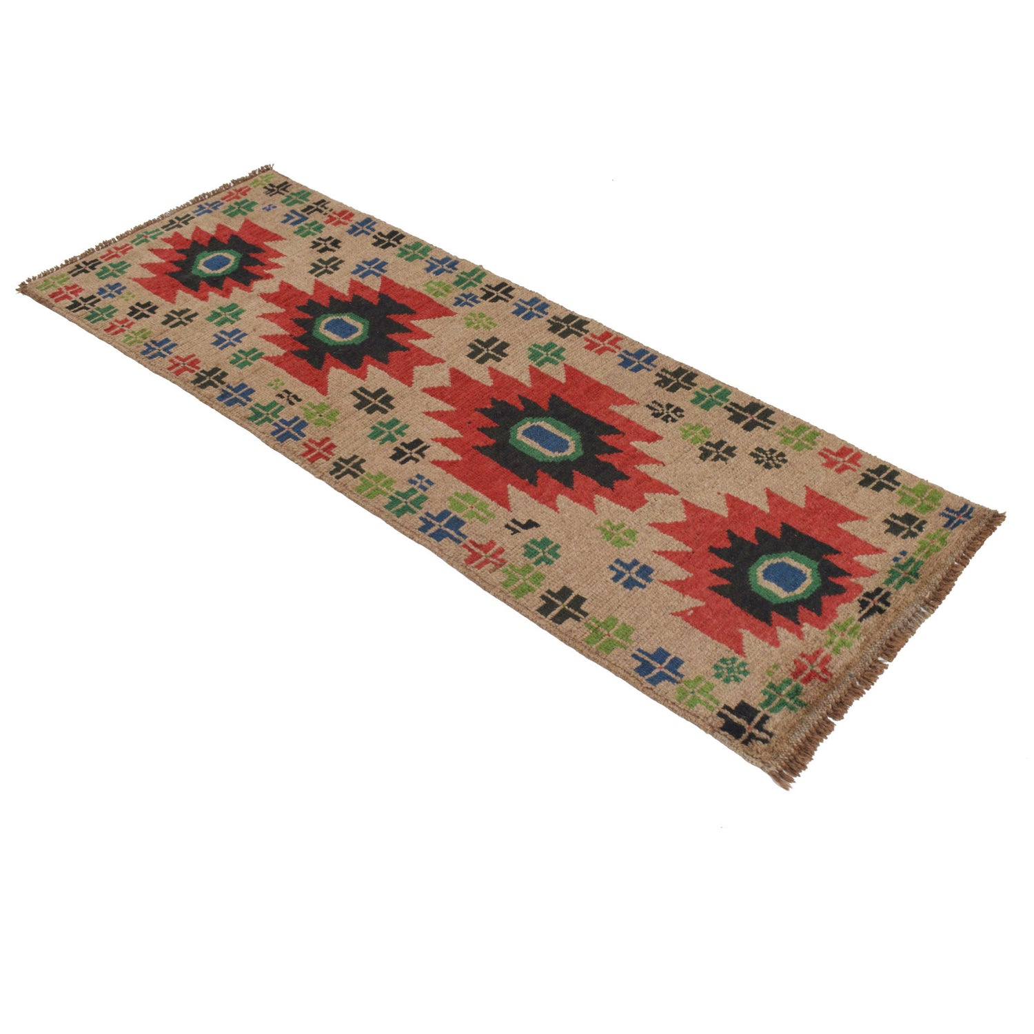 Baluchi Runner Rug Handmade Beige 6' Runner