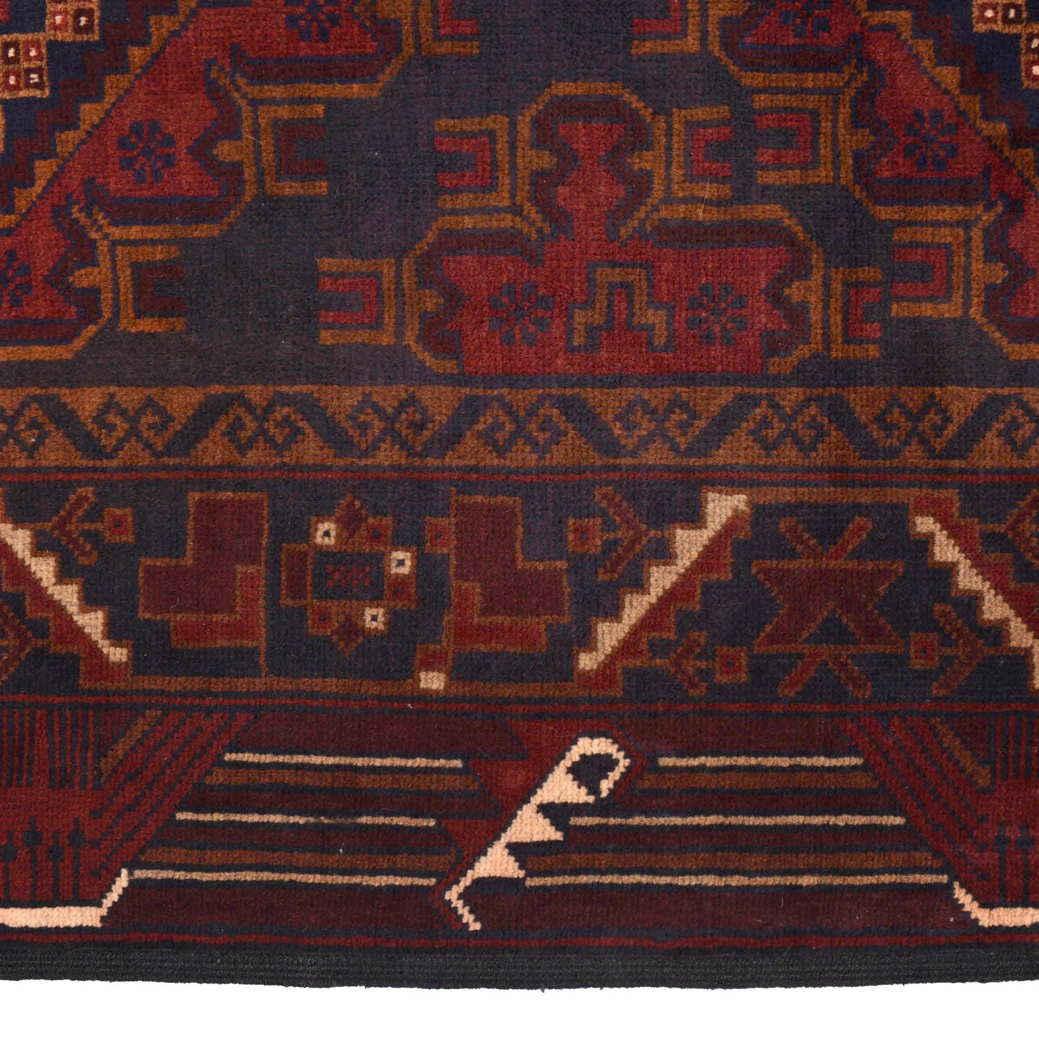 Baluchi Rug Handmade Multi Geometric 4x6 ft