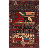 Pictorial Rug Handmade Multi Design