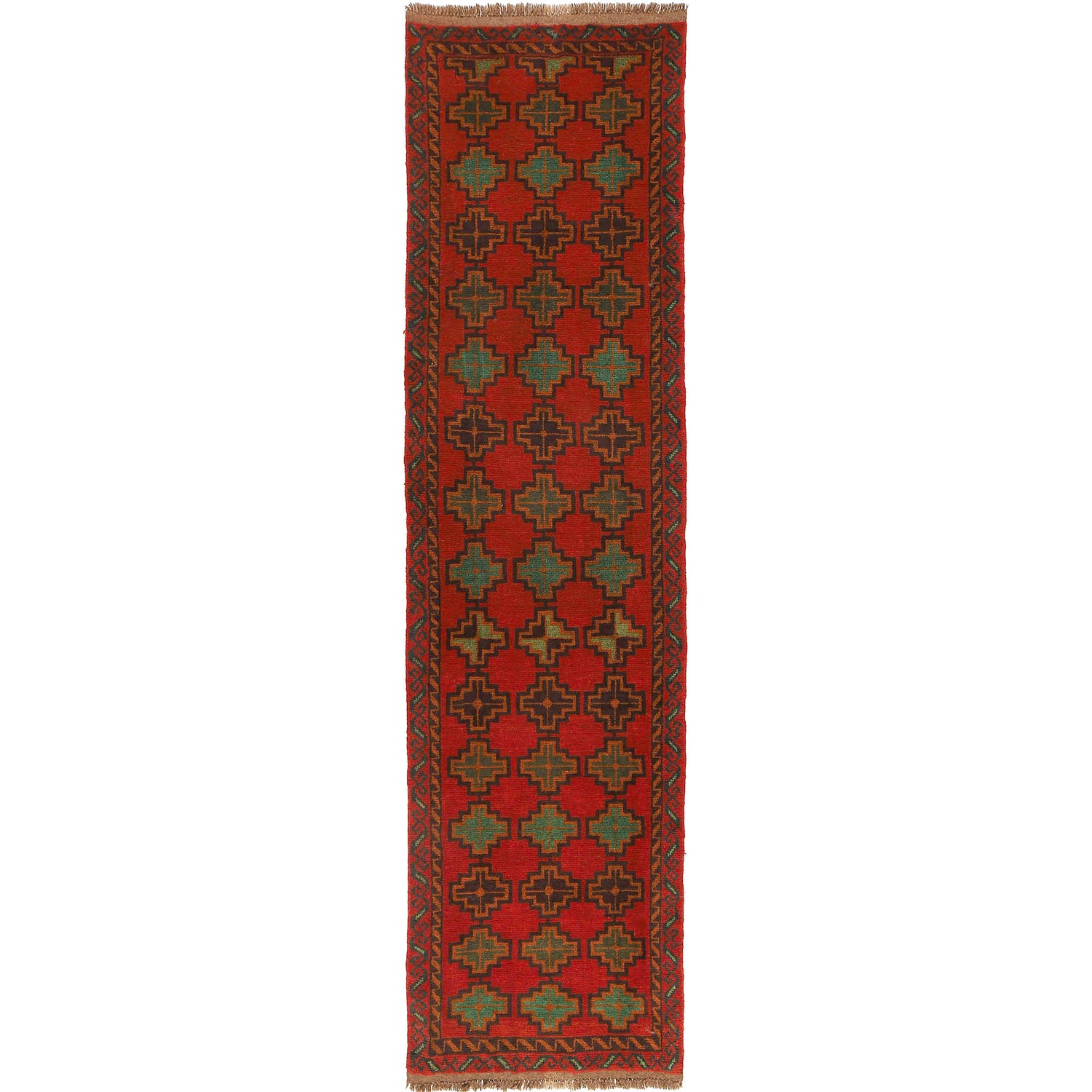 Baluchi Runner Rug Handmade Red 10' Runner