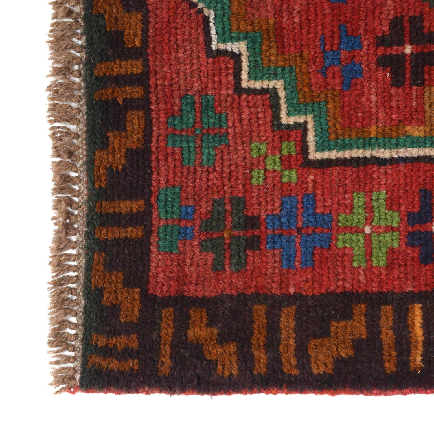Baluchi Runner Rug Handmade Red 10' Runner