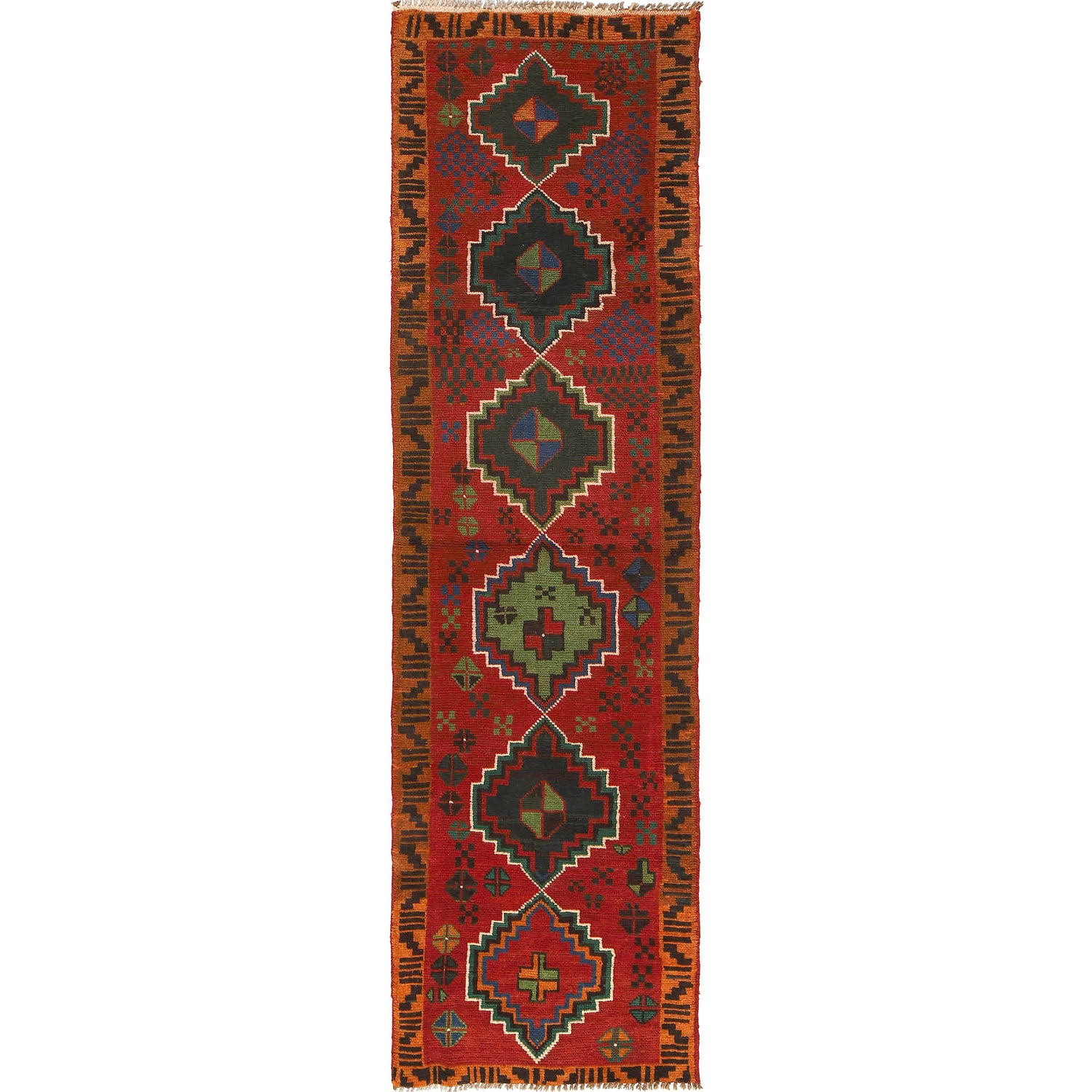 Baluchi Runner Rug Handmade Red 10' Runner
