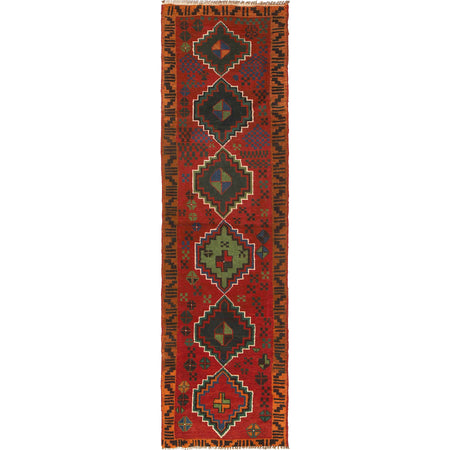 Baluchi Runner Rug Handmade Red 10' Runner