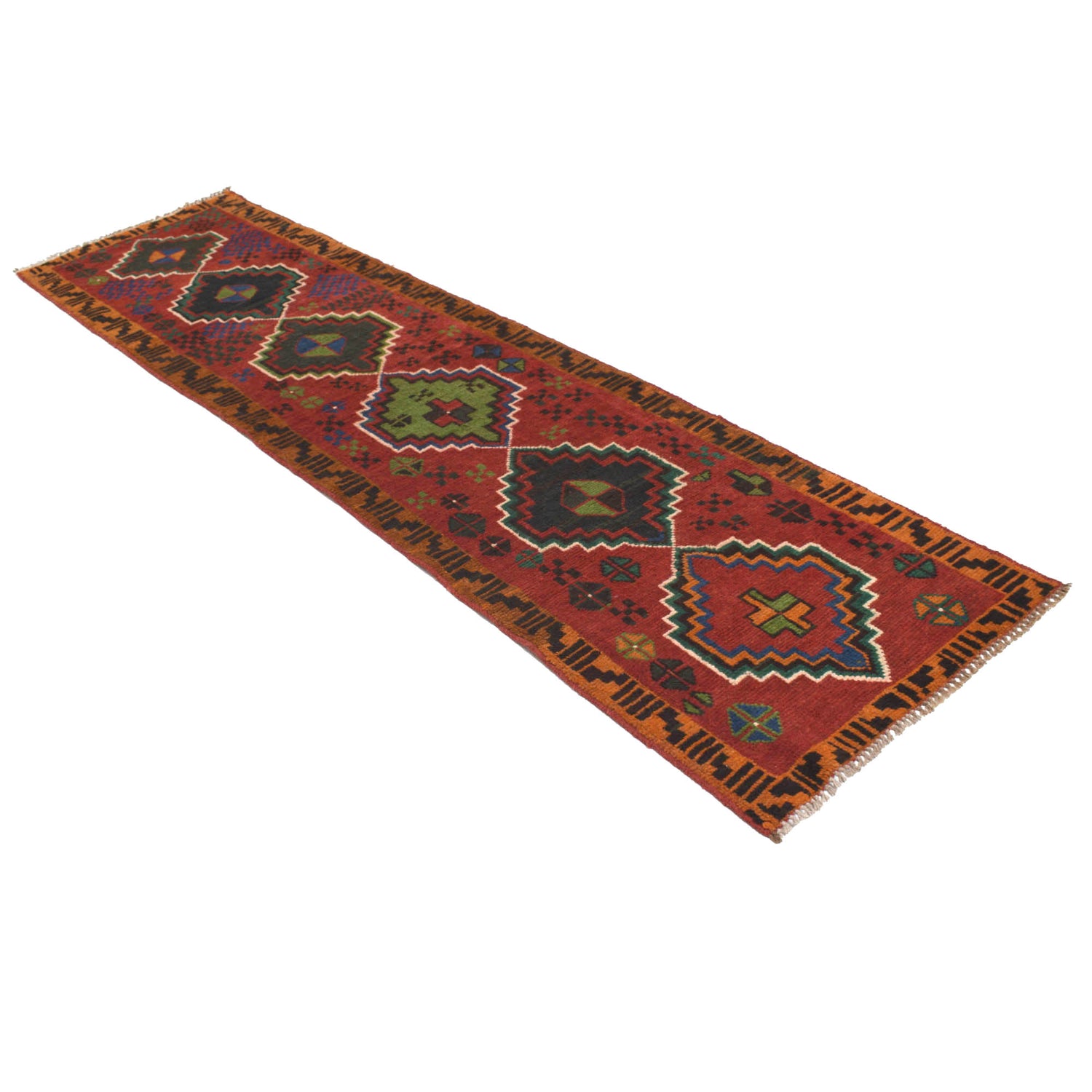 Baluchi Runner Rug Handmade Red 10' Runner