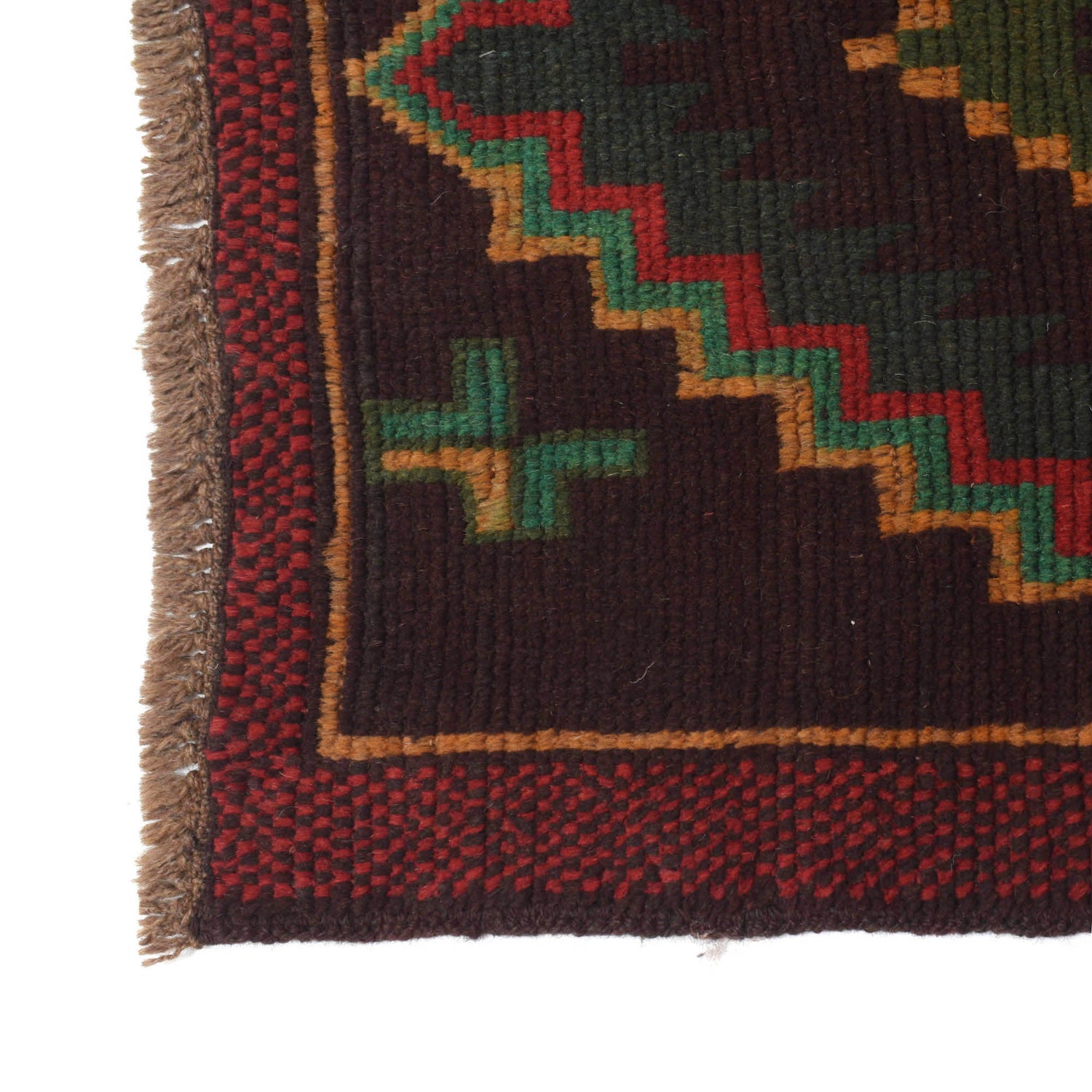 Baluchi Runner Rug Handmade Brown 10' Runner