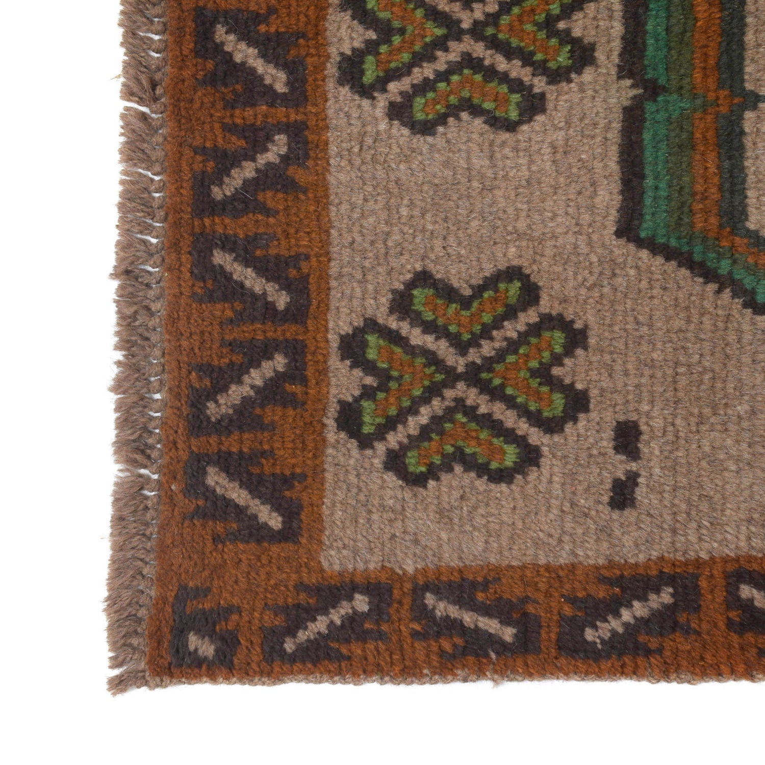 Baluchi Runner Rug Handmade Tan 10' Runner