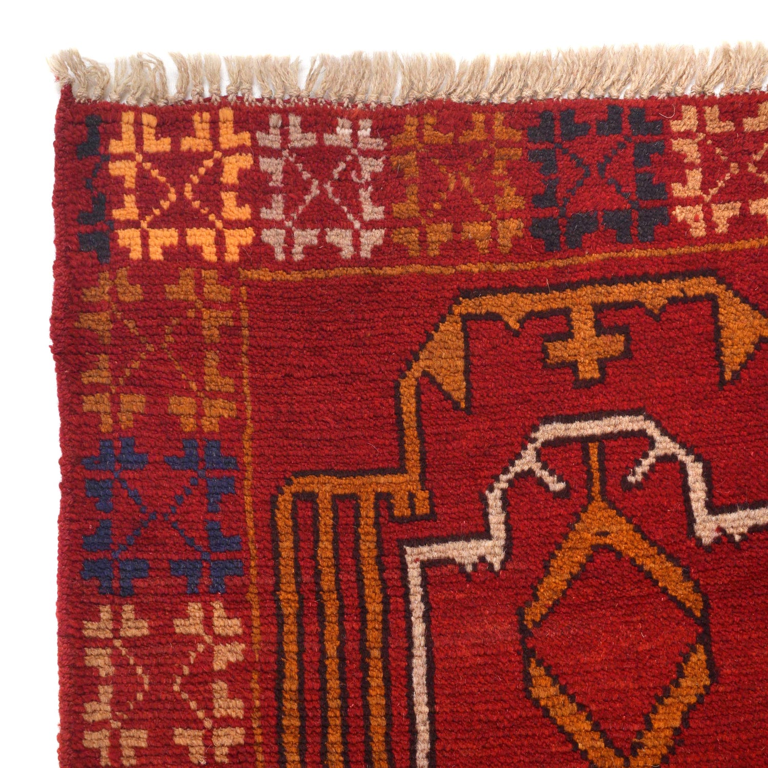 Baluchi Runner Rug Handmade Red 8' Runner