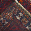 Baluchi Rug Handmade Multi Geometric 4x7 ft