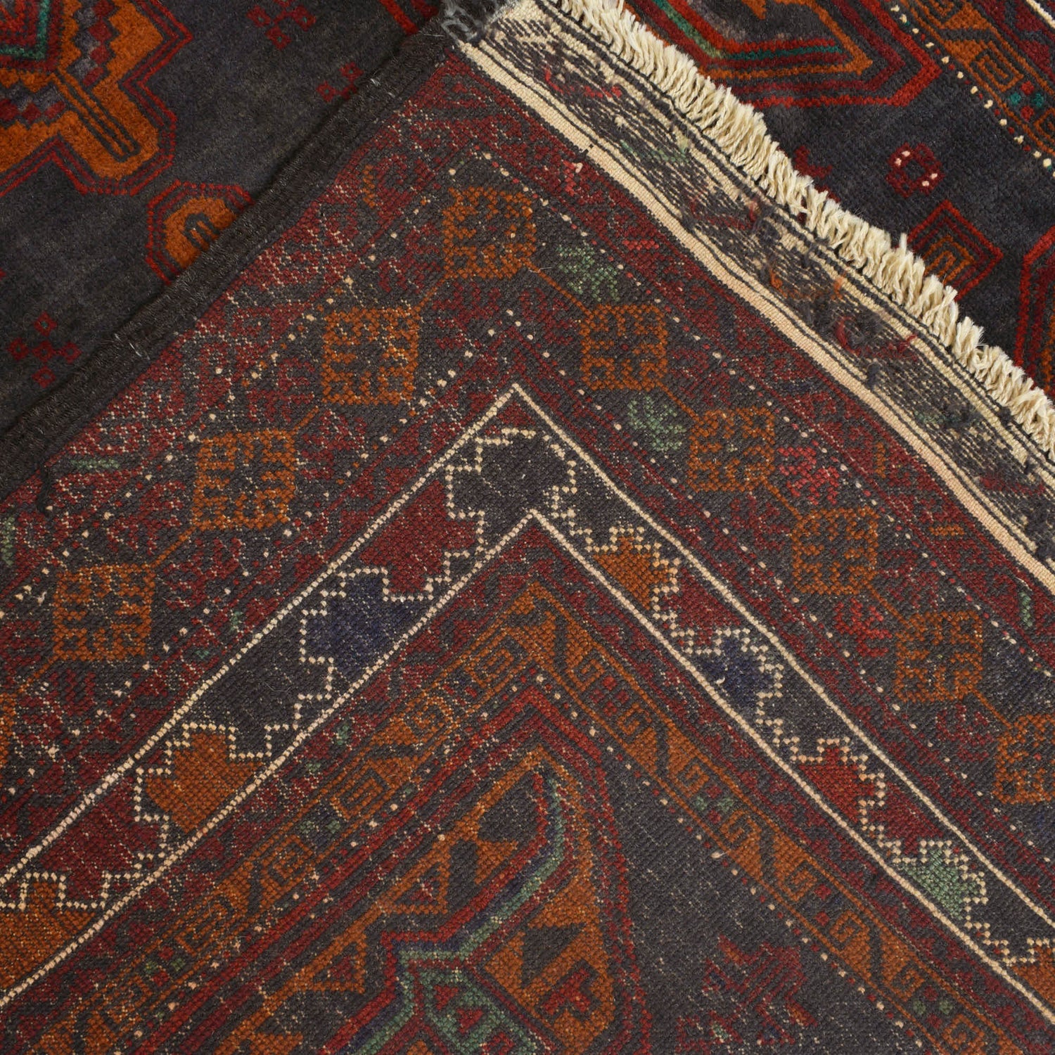 Baluchi Rug Handmade Multi Geometric 4x6 ft