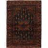 Baluchi Rug Handmade Black Geometric 4x6 ft