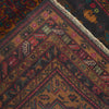 Baluchi Rug Handmade Black Geometric 4x6 ft
