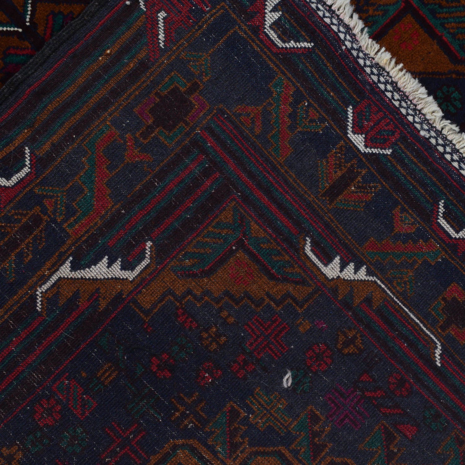 Baluchi Rug Handmade Multi Geometric 4x6 ft