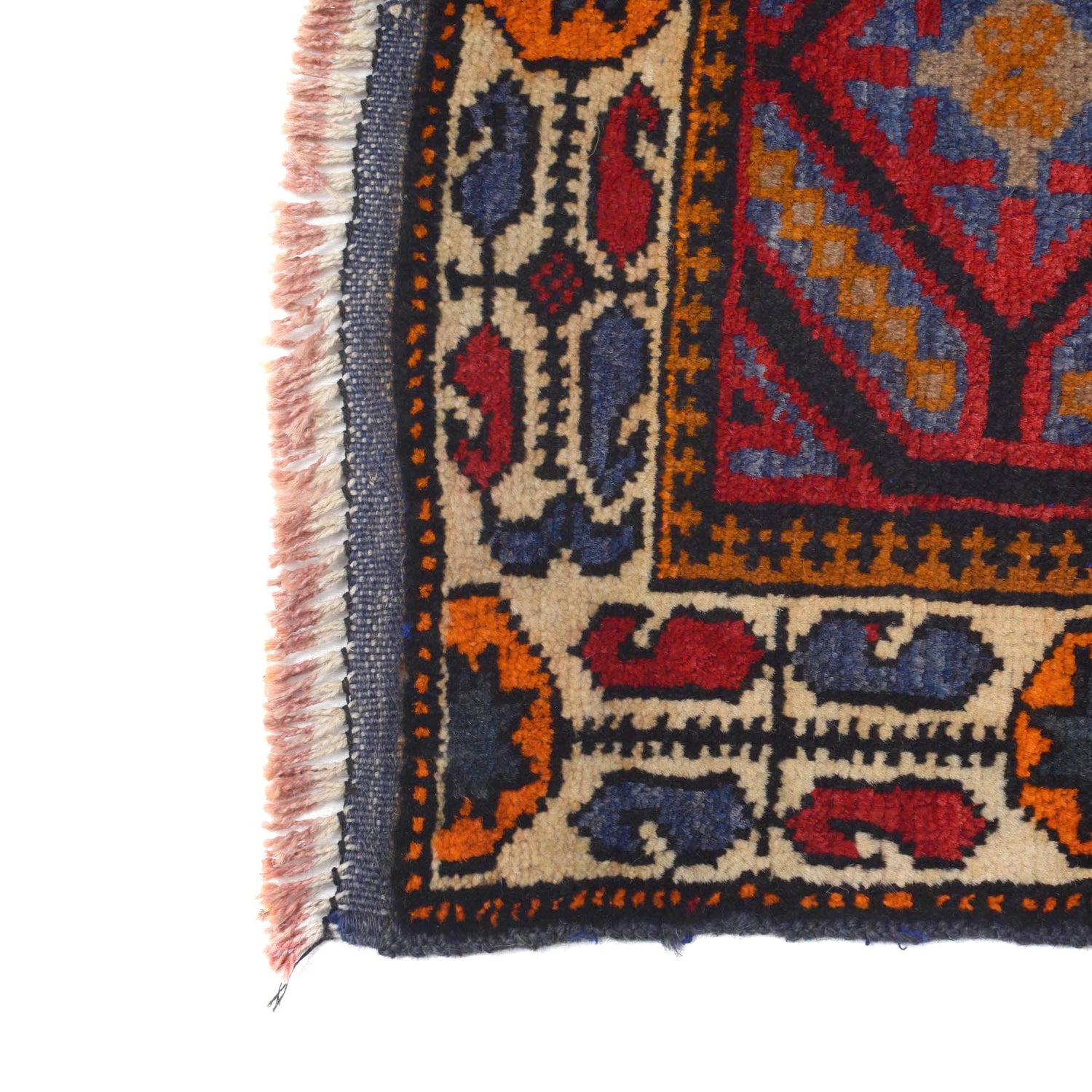 Baluchi Rug Handmade Red Floral 2x4 ft