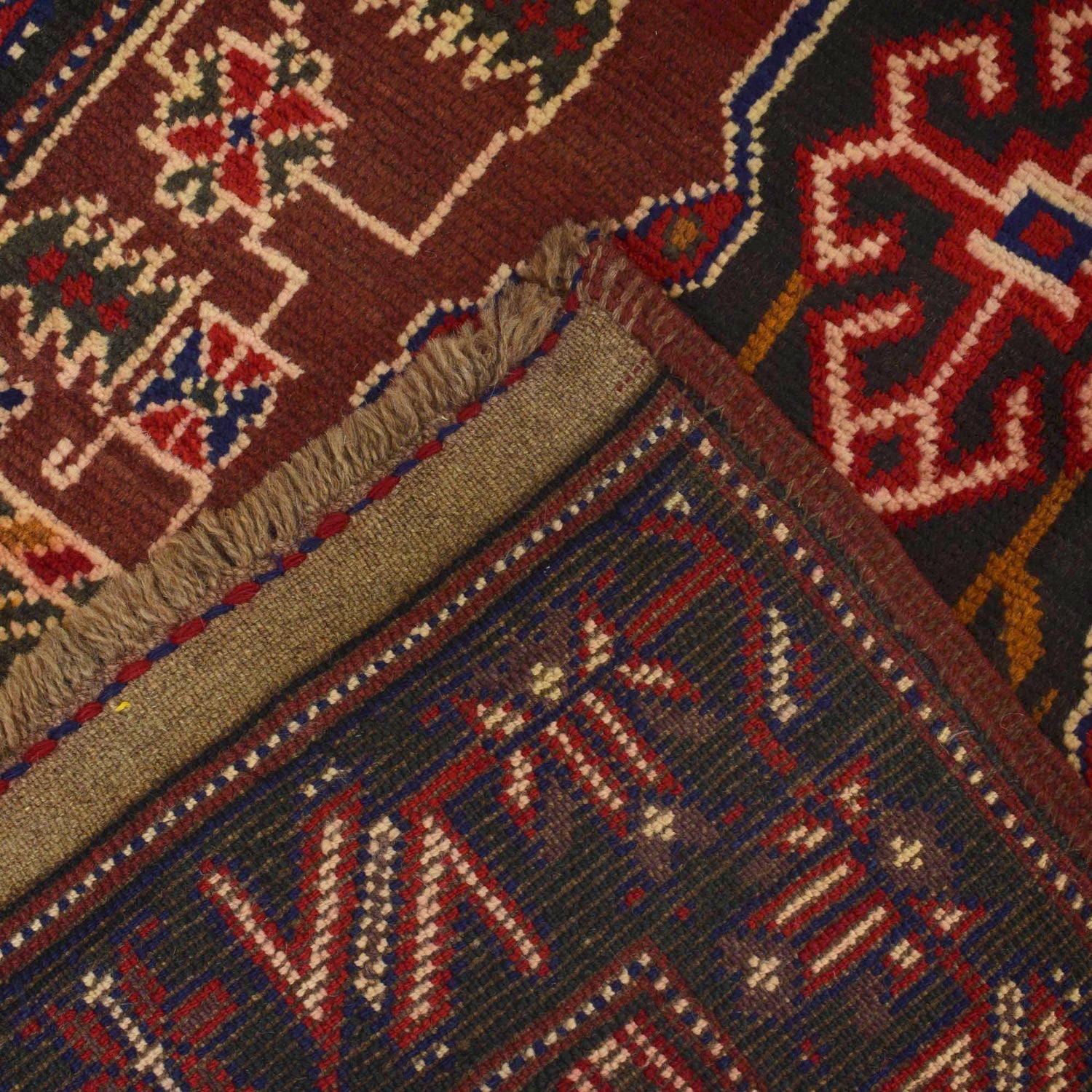 Baluchi Rug Handmade Multi Prayer Design 3x5 ft