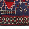 Baluchi Rug Handmade Navy Blue Floral 2x4 ft
