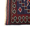 Baluchi Rug Handmade Navy Blue Floral 2x4 ft
