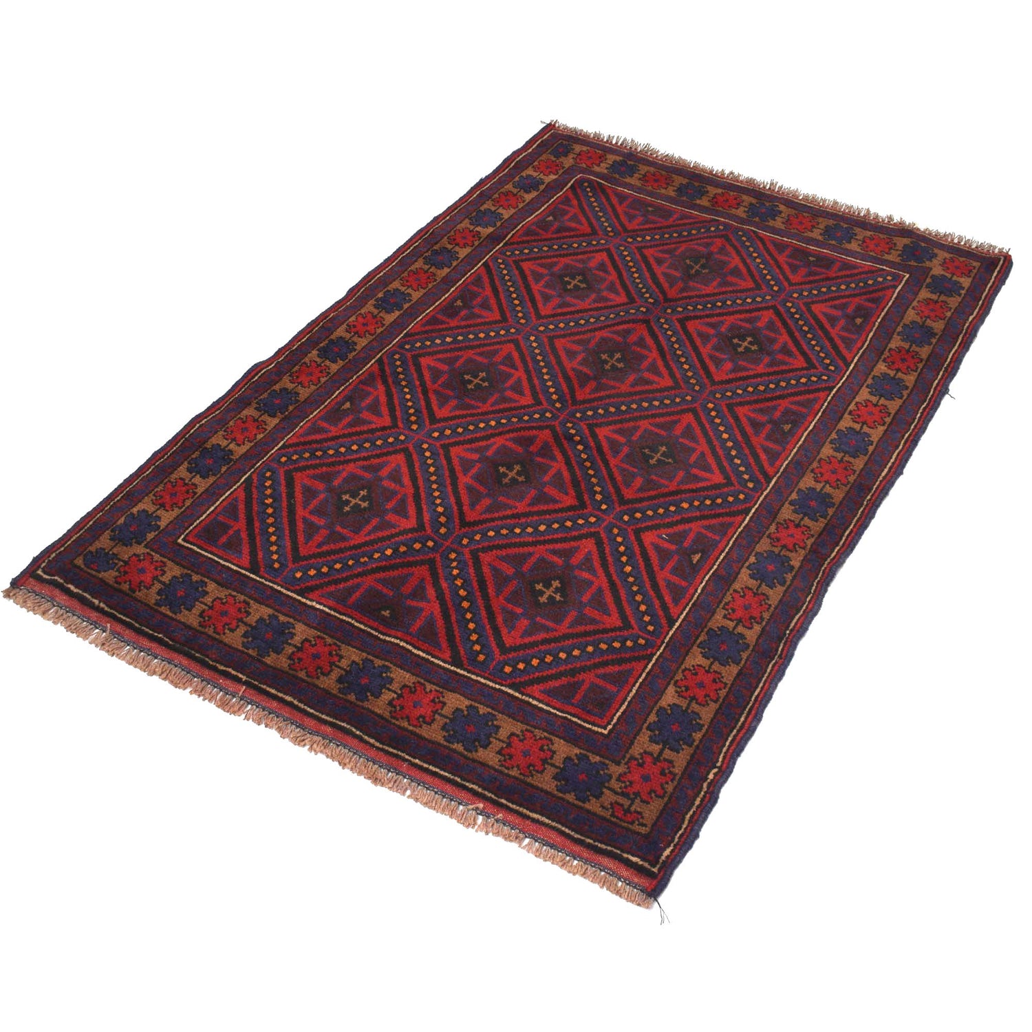 Baluchi Rug Handmade Multi Floral 2x4 ft