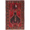 Baluchi Rug Handmade Red Prayer Design 3x5 ft