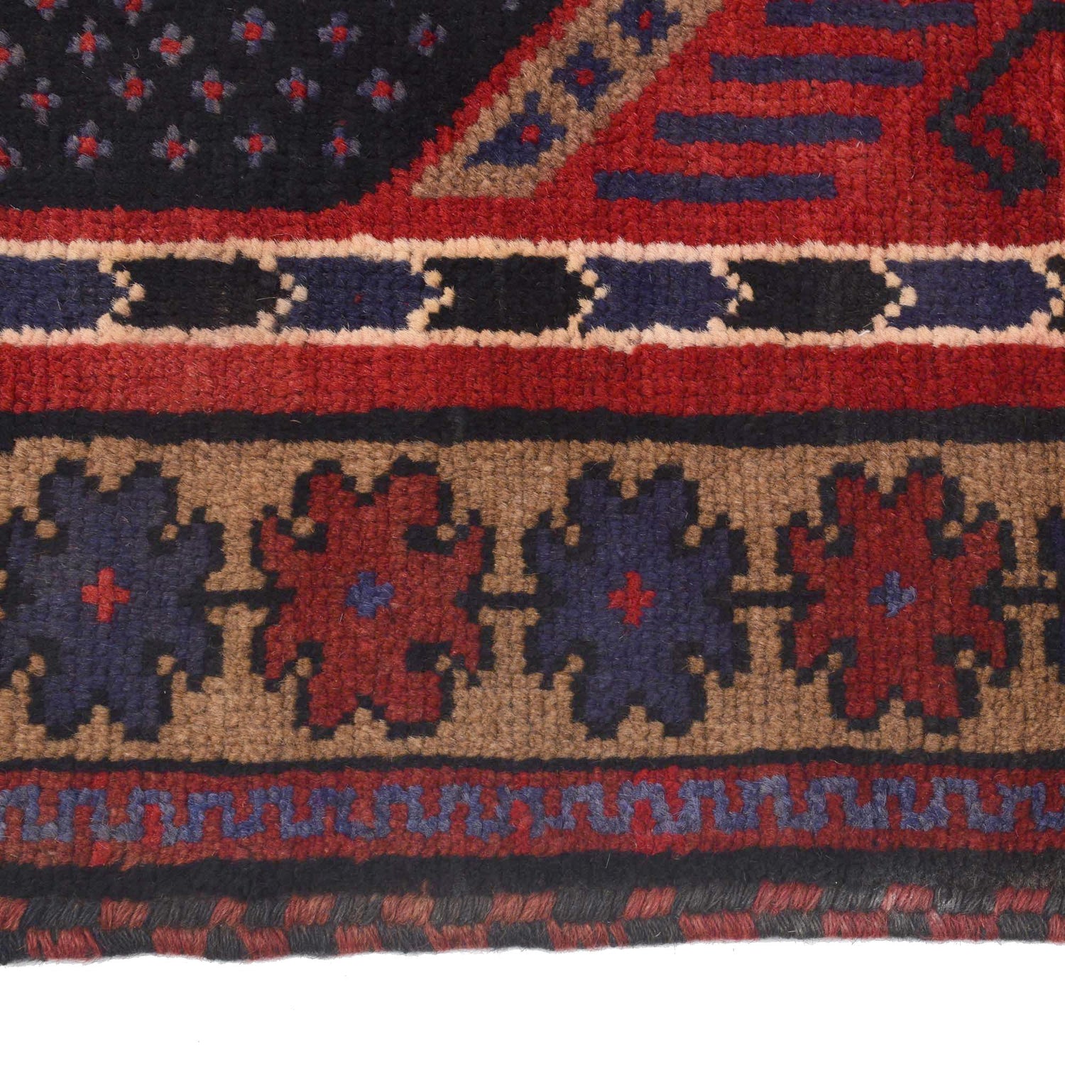 Baluchi Rug Handmade Red Prayer Design 3x5 ft