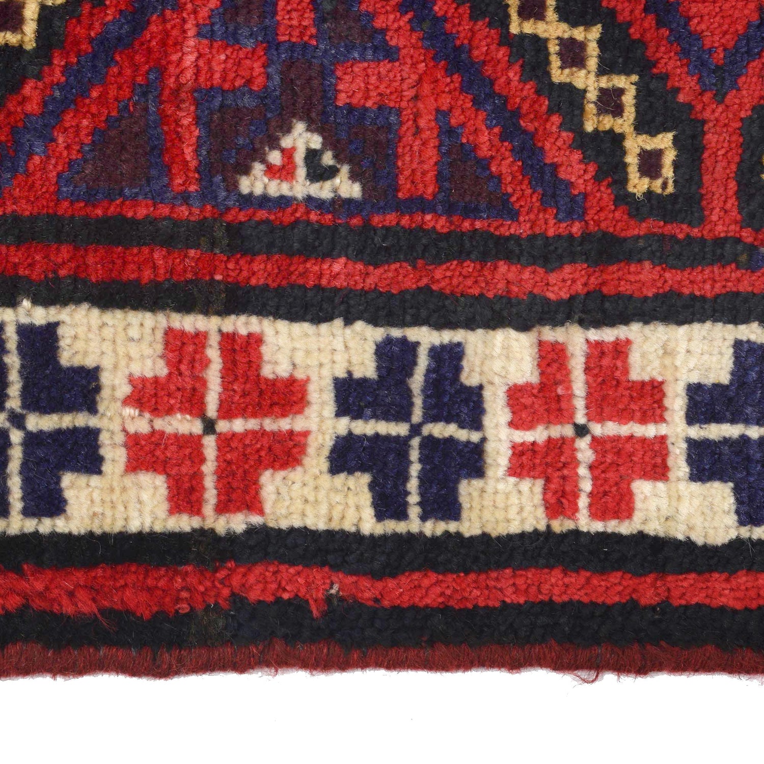 Baluchi Rug Handmade Red Floral 2x4 ft