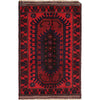 Baluchi Rug Handmade Red Geometric 3x5 ft