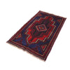 Baluchi Rug Handmade Navy Blue Floral 2x4 ft