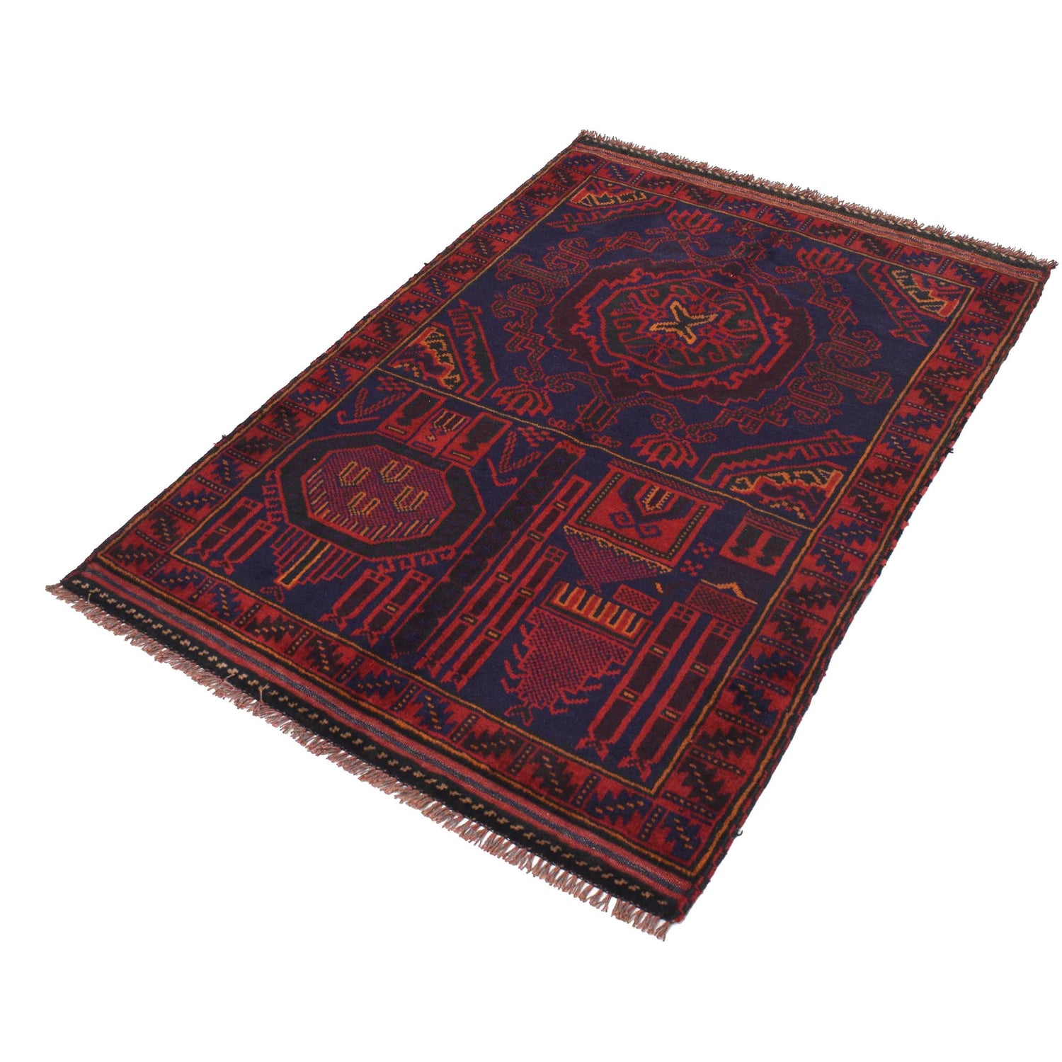 Baluchi Rug Handmade Multi Prayer Design 3x5 ft