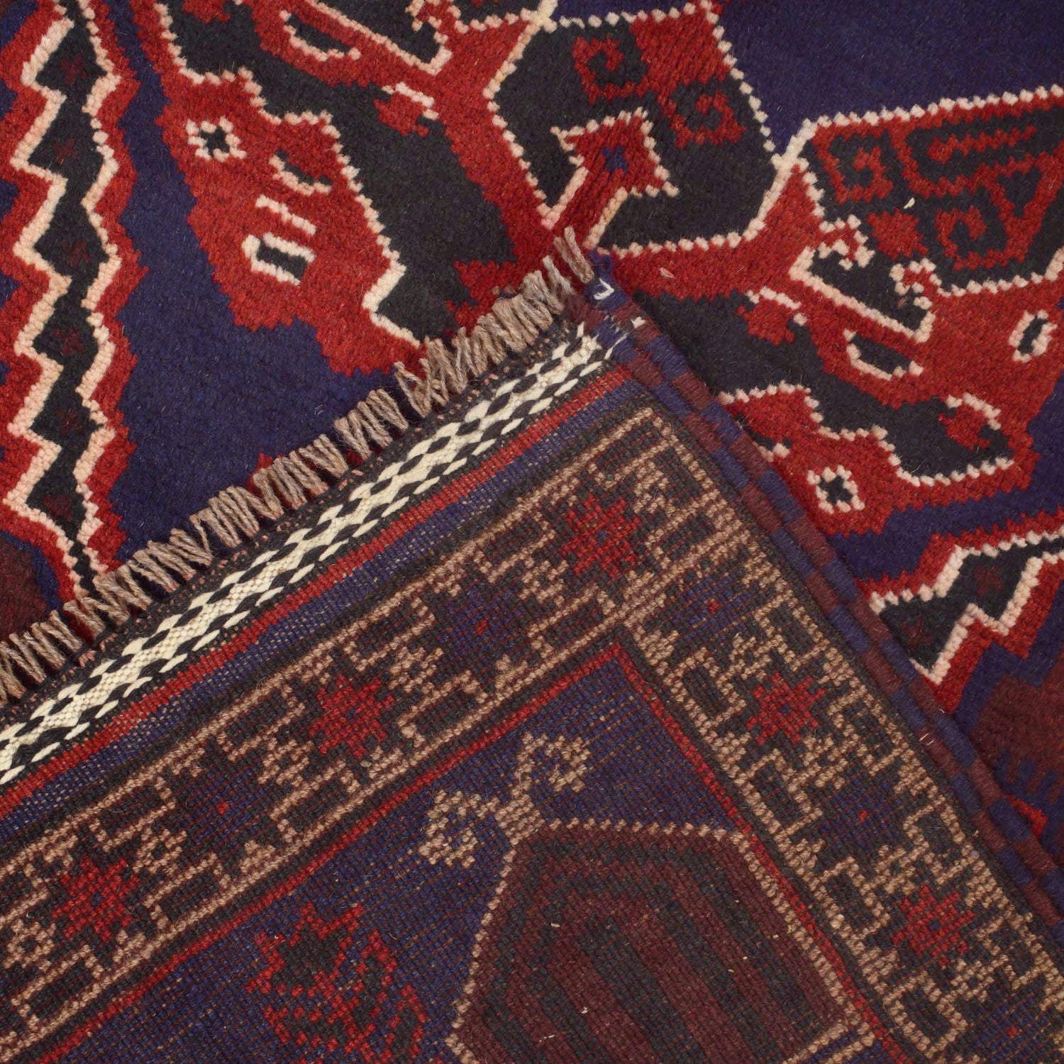 Baluchi Rug Handmade Multi Prayer Design 3x5 ft