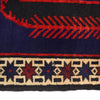 Baluchi Rug Handmade Navy Blue Geometric 3x5 ft
