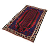 Baluchi Rug Handmade Navy Blue Geometric 3x5 ft
