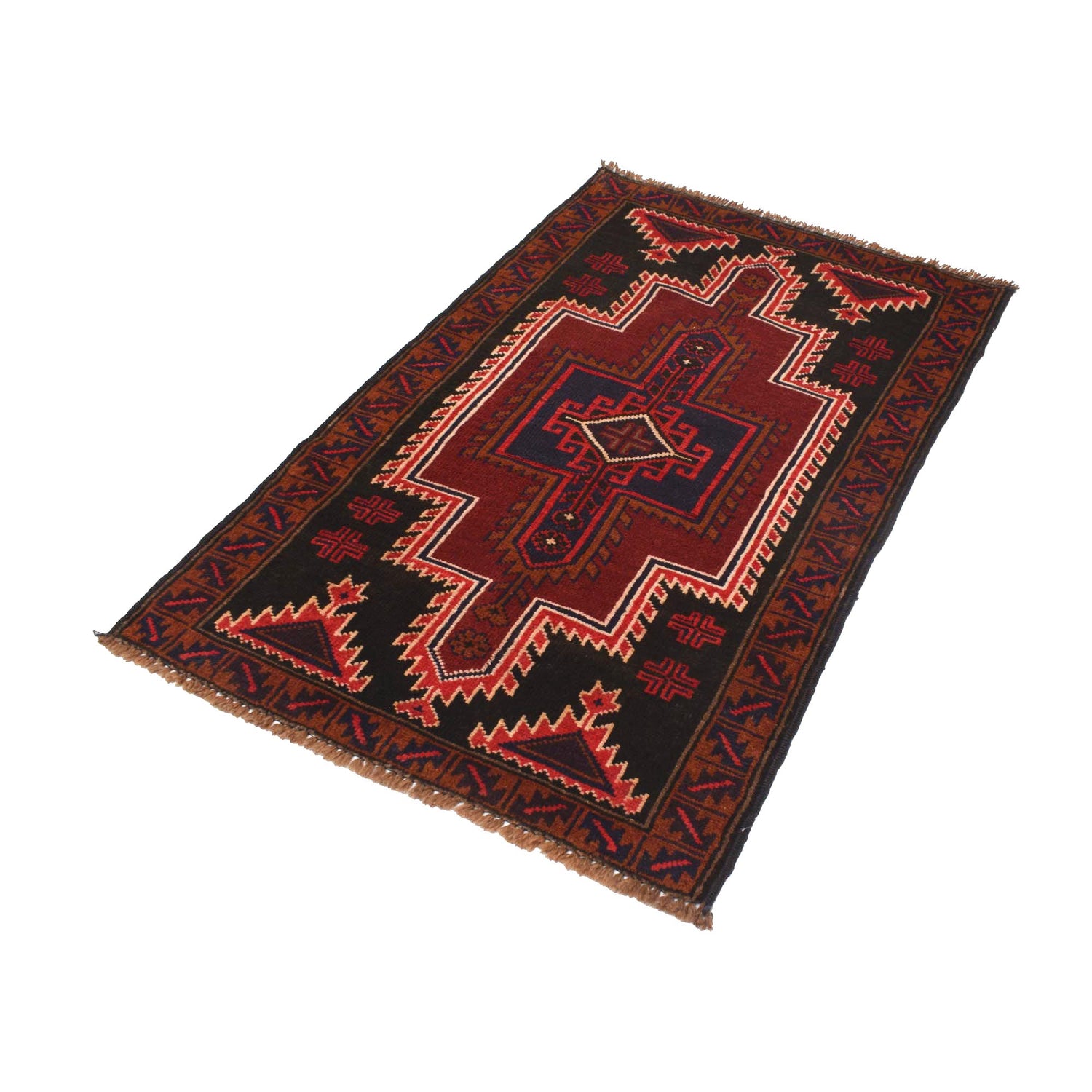 Baluchi Rug Handmade Multi Floral 2x4 ft