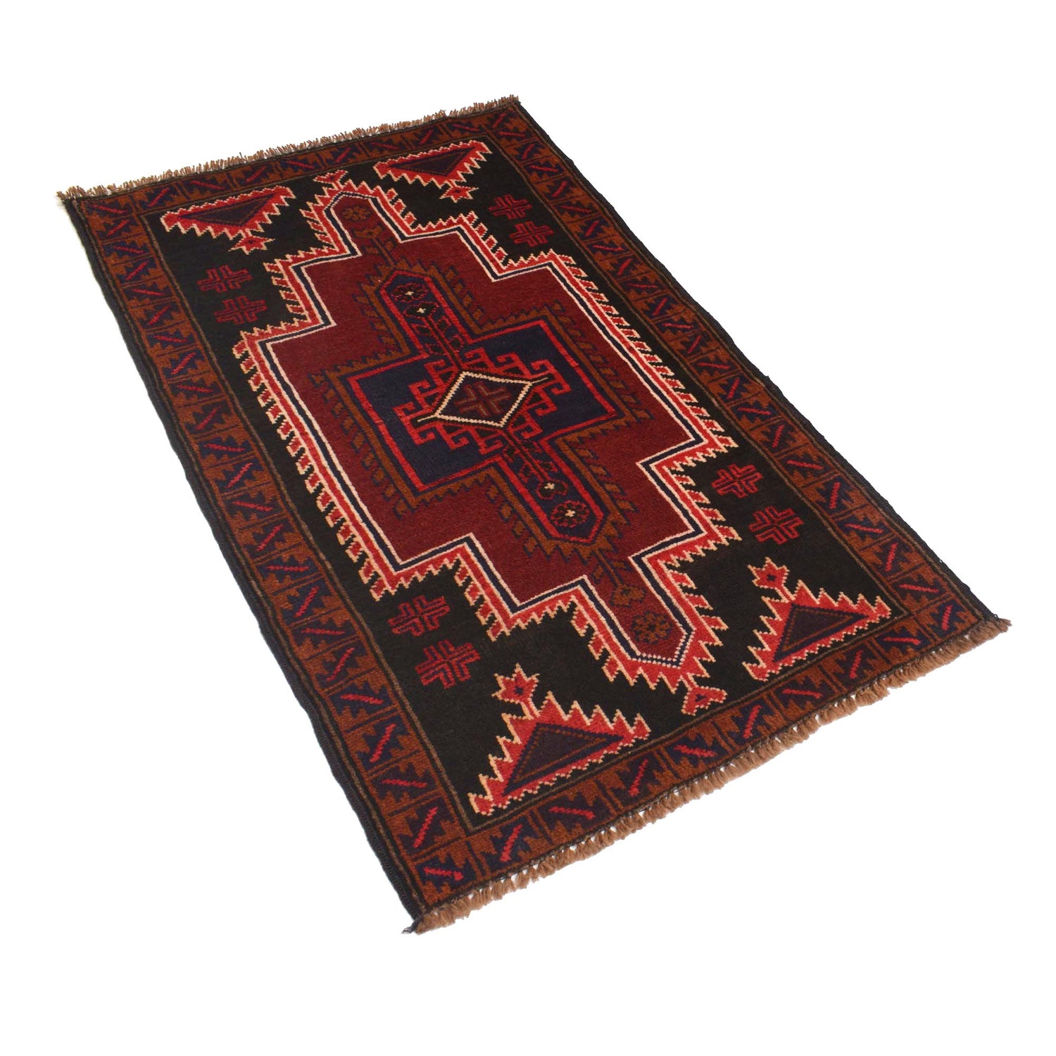 Baluchi Rug Handmade Multi Floral 2x4 ft